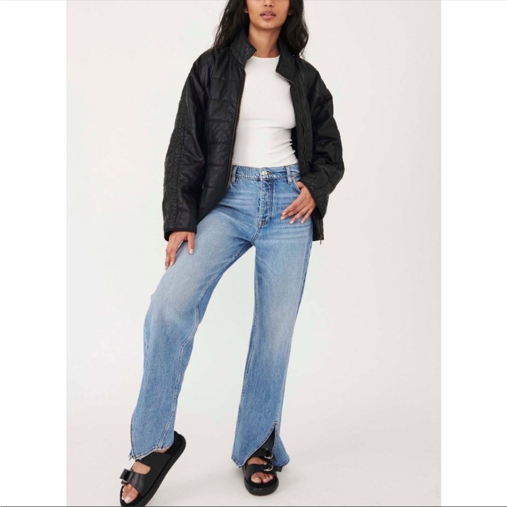 Free People Front Slit Jeans
